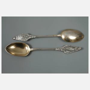 Zwölf Mokkalöffel Silber