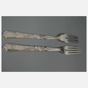 Heinrich Vogeler vier Teile Fischbesteck