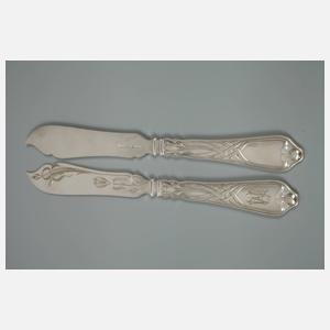 Heinrich Vogeler vier Teile Fischbesteck