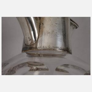 Kristallkaraffe mit Silbermontierung