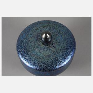 Loetz Wwe. Deckelschale auf Kugelfüßen