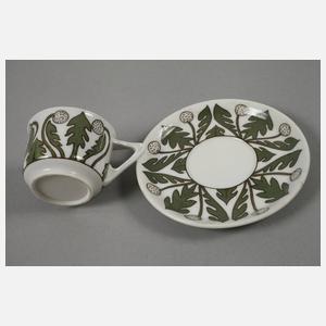 Burgau Mokkatasse Löwenzahndekor