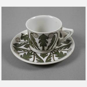 Burgau Mokkatasse Löwenzahndekor