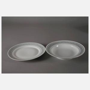 Burgau Speise-Restservice "Dreiblattband-Dekor"