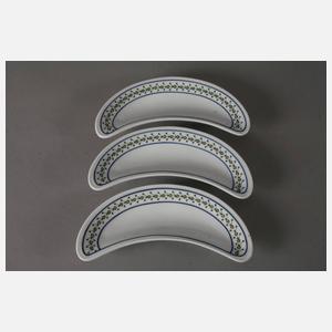 Burgau Speise-Restservice "Dreiblattband-Dekor"