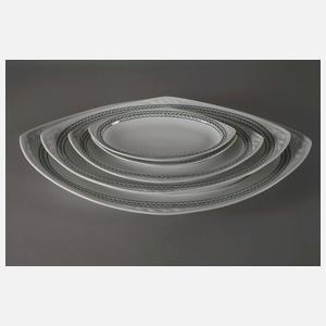 Burgau Speise-Restservice "Dreiblattband-Dekor"