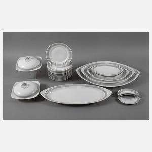 Burgau Speise-Restservice "Dreiblattband-Dekor"