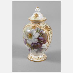 KPM Berlin kleine Deckelvase mit Weichmalerei