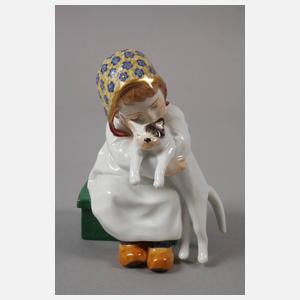 Meissen "Kind mit Katze im Arm"