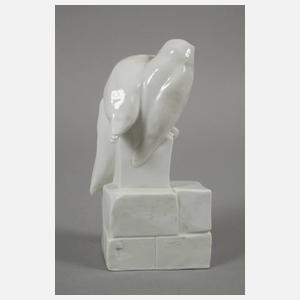 Meissen "Schleiereulen auf Postament"