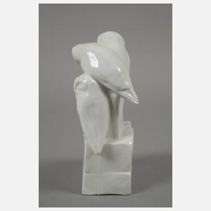 Meissen "Schleiereulen auf Postament"