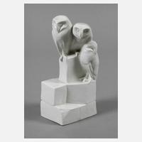 Meissen "Schleiereulen auf Postament"111