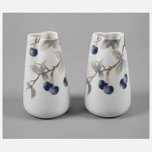Rosenthal Paar kleine Vasen Pâte sur Pâte-Malerei