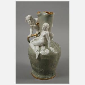 Rosenthal Ziervase mit Figurenstaffage