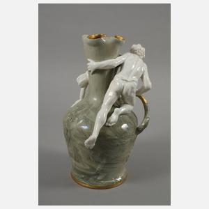 Rosenthal Ziervase mit Figurenstaffage