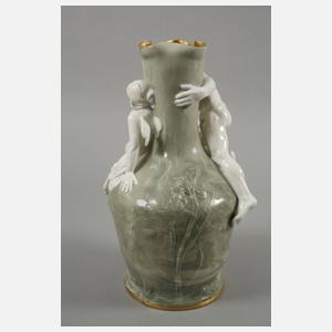 Rosenthal Ziervase mit Figurenstaffage