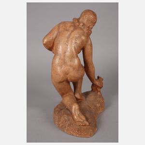 Böhmen Mädchen mit Wiesenblumen