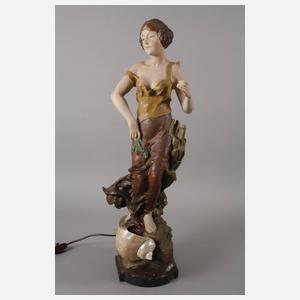 Figürliche Salonlampe mit Meeresschnecke