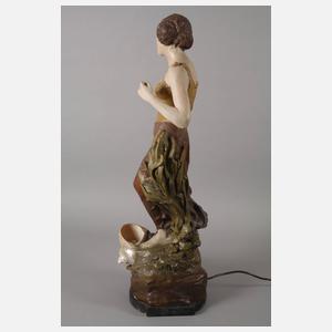 Figürliche Salonlampe mit Meeresschnecke