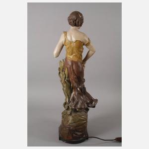 Figürliche Salonlampe mit Meeresschnecke