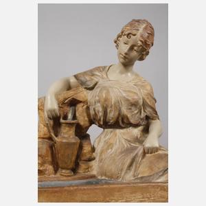 Figürlicher Cachepot mit Spiegel