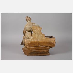 Figürlicher Cachepot mit Spiegel