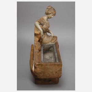 Figürlicher Cachepot mit Spiegel