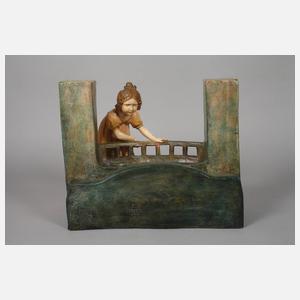 Figürlicher Spiegelhalter