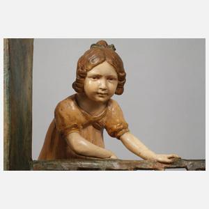 Figürlicher Spiegelhalter