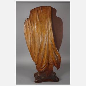 Goldscheider Wien figürlicher Salonspiegel "Neugierige"