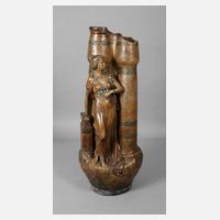 Goldscheider Wien figürliche Salonvase111