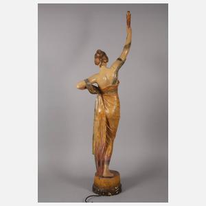 Goldscheider Wien Salonlampe als Fackelträgerin