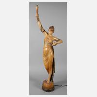 Goldscheider Wien Salonlampe als Fackelträgerin111