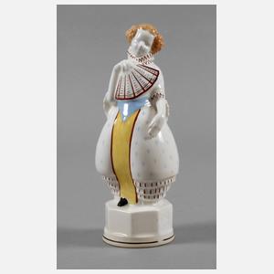 Meißen Teichert Dame mit Fächer