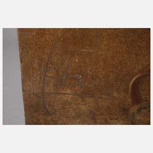 Goldscheider Wien Reliefplatte