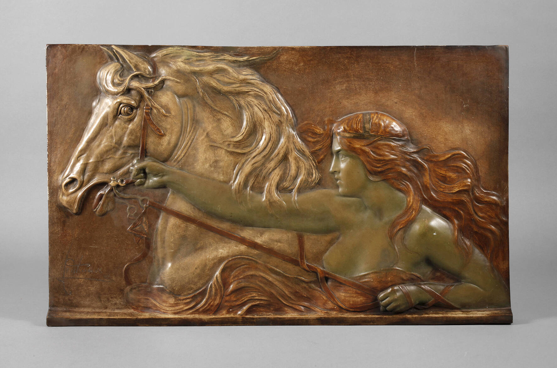 Goldscheider Wien Reliefplatte