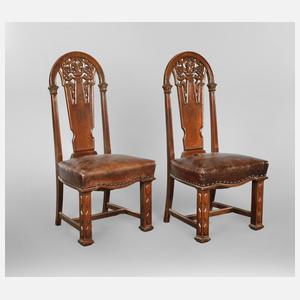 Paar Hochlehnstühle Art decó