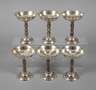 Sechs Champagnerschalen Silber