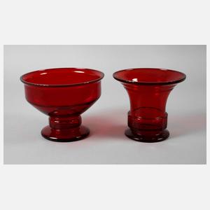 Jean Beck Schale und Vase Art déco