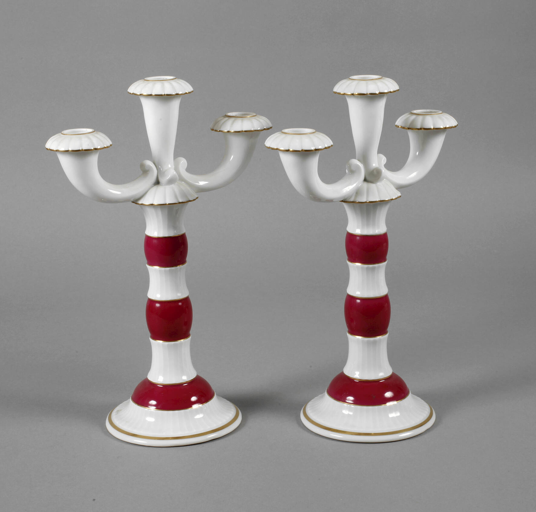 Rosenthal Paar dreiflammige Leuchter