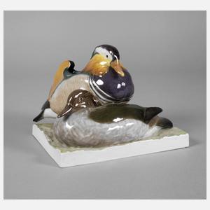 Volkstedt Mandarin-Entenpaar mit DKWV-Plakette
