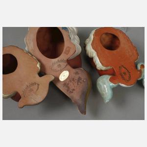 Goldscheider/Carstens drei Wandmasken