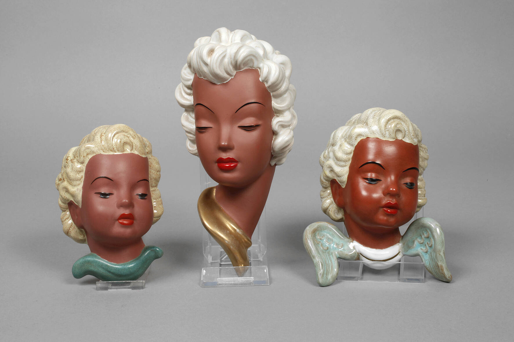 Goldscheider/Carstens drei Wandmasken