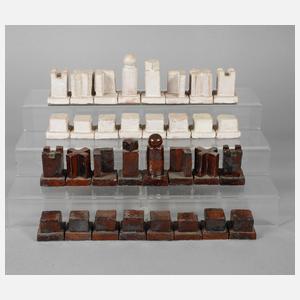 Schachspiel nach einem Entwurf von Hartwig