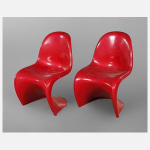 Verner Panton, zwei "Panton-Chairs"