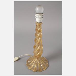 Murano Paar Lampenfüße "Cordonato Oro"