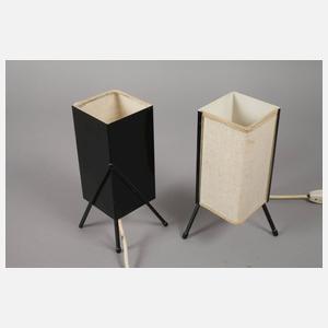 Paar Tischlampen und Leuchter