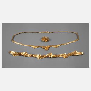 Lapponia Schmuckset in Gold