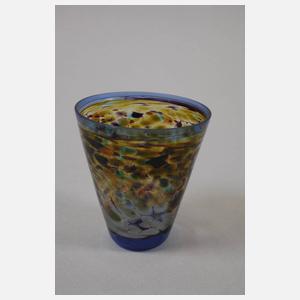 Vier Kunstglasvasen Kurt Wallstab