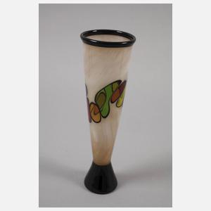 Vier Kunstglasvasen Kurt Wallstab